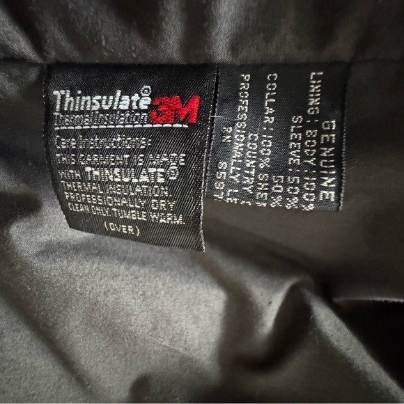 Men's Black Leather Bomber Jacket - Picture 5 of 7